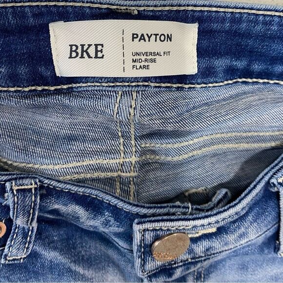 BKE Payton Mid Rise Flare Distressed Stretch Jeans Size 27x29.5 Women’s EUC - Picture 5 of 10